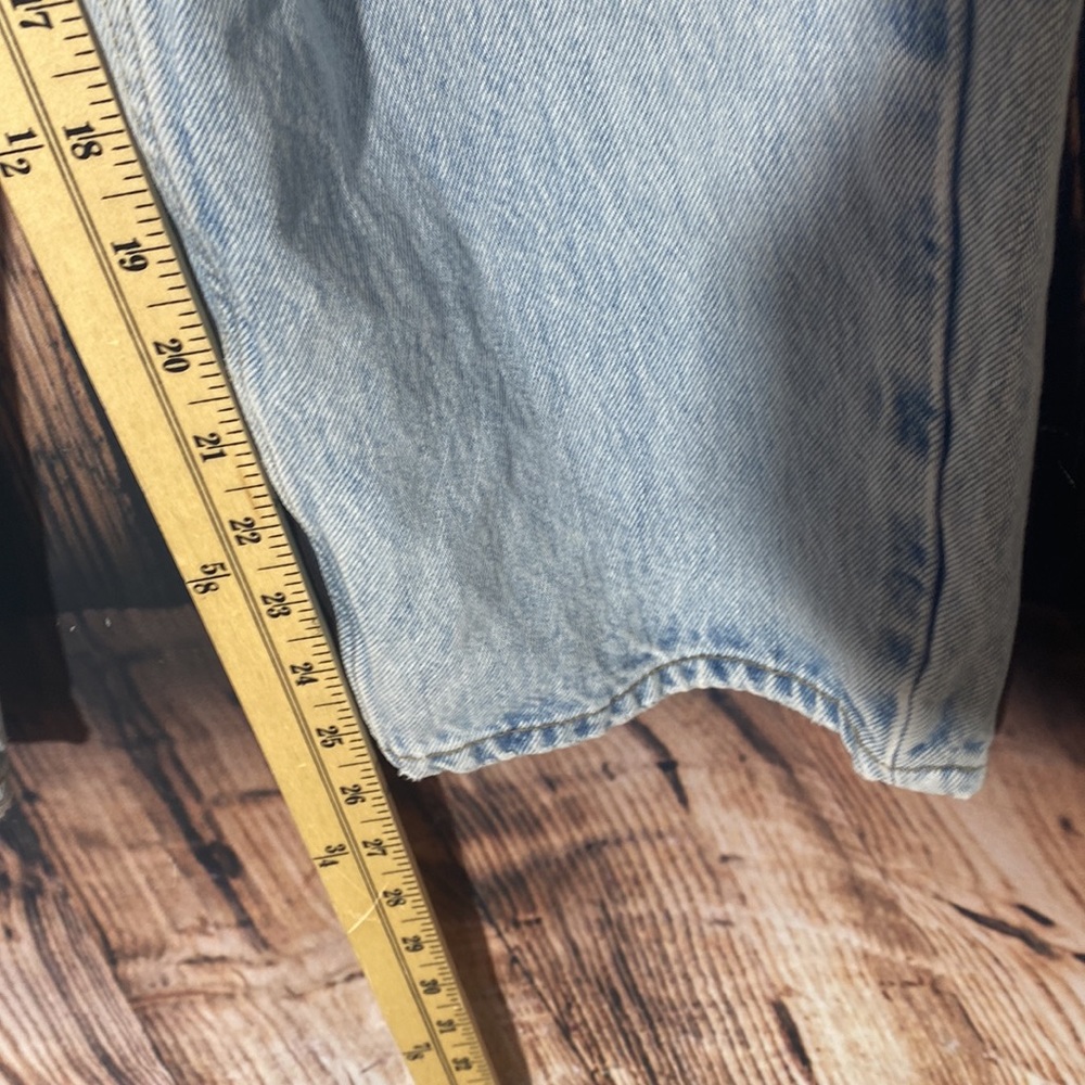 We The Free Jeans-Women's Straight Wide Leg Distressed High Rise 26 - Picture 10 of 11